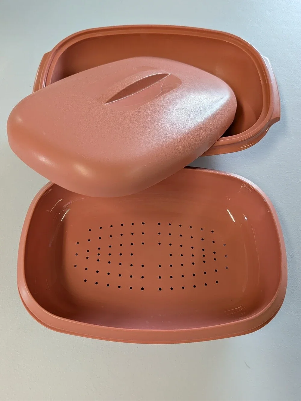 vintage TUPPERWARE micro steamer microwave dish